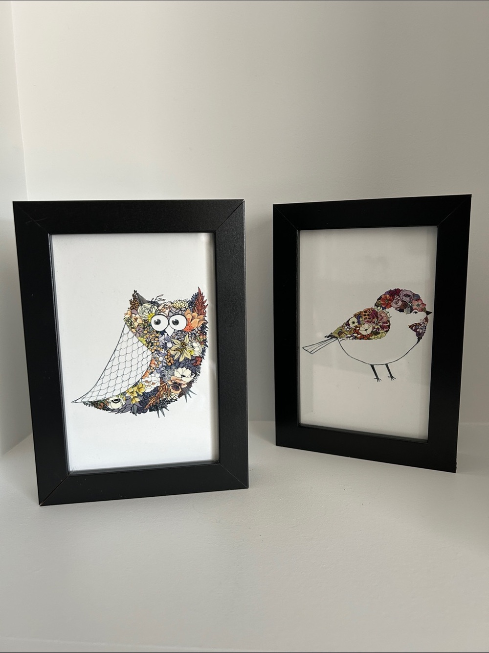 Framed Prints Owl & Chickadee Set - Picture 4 of 8